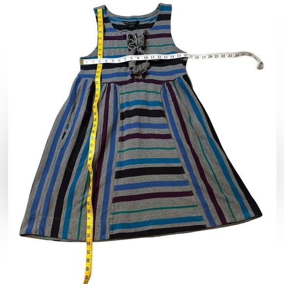 Marc By Marc Jacobs bold Stripe Mini Dress Womens Size Medium button front. - Picture 12 of 12